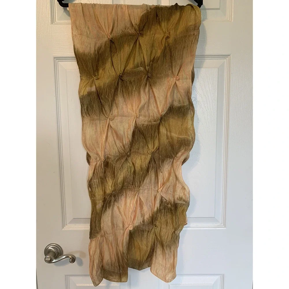 Beaded Knotted Chiffon Wrap Scarf 64